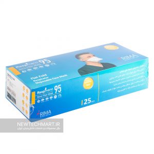 بسته ۲۵ عددی ماسک تنفسی نانویی N95 رسپی‌نانو – مدل Flat Fold