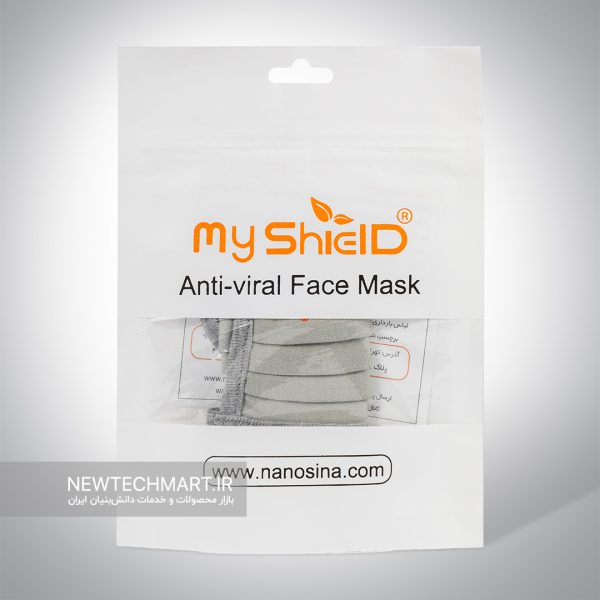 ماسک پارچه‌ای قابل‌شستشوی ضدویروس و باکتری با الیاف نقره‌ مای‌شیلد با لایه کتان (MyShield) (ماسک نانوسینا)