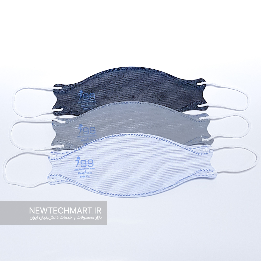 بسته ۲۵ عددی ماسک سه بعدی نانویی N99 بزرگسال رسپی‌نانو - مدل ماهی (Fish type)